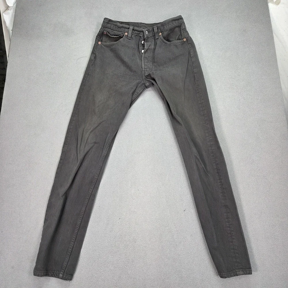 Vintage Levis 501 Jeans Mens Green Made USA Button Fly‎ 90s Fits 28x32